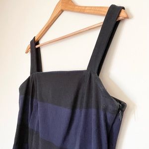 Black and Navy Striped Dress